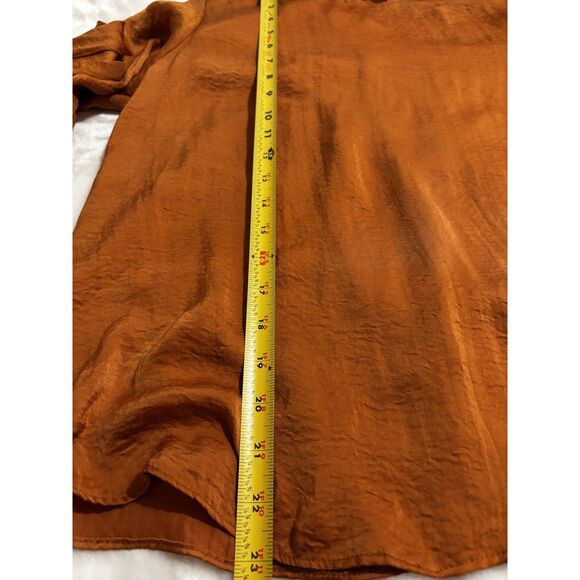 HYFVE Rust Ruffle Neck Blouse Womens S Cottagecore Fairycore Boho Romantic Poet - Picture 5 of 7